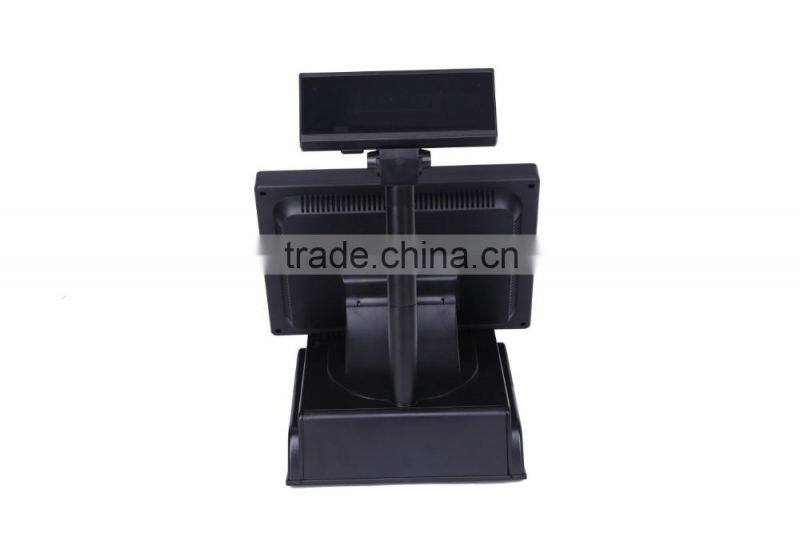 single-screen full-flat all-in-one Touch POS machine, 15'' hot sale touch pos machine, POS manufacturer