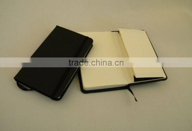 Sticky memo notepad mini PU notebook with elastic