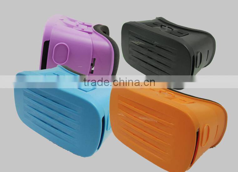 3D VR Box,3D Virtual Reality Mobile Phone Headset with Special Lens,HD not Distorted,4 Colors Optional