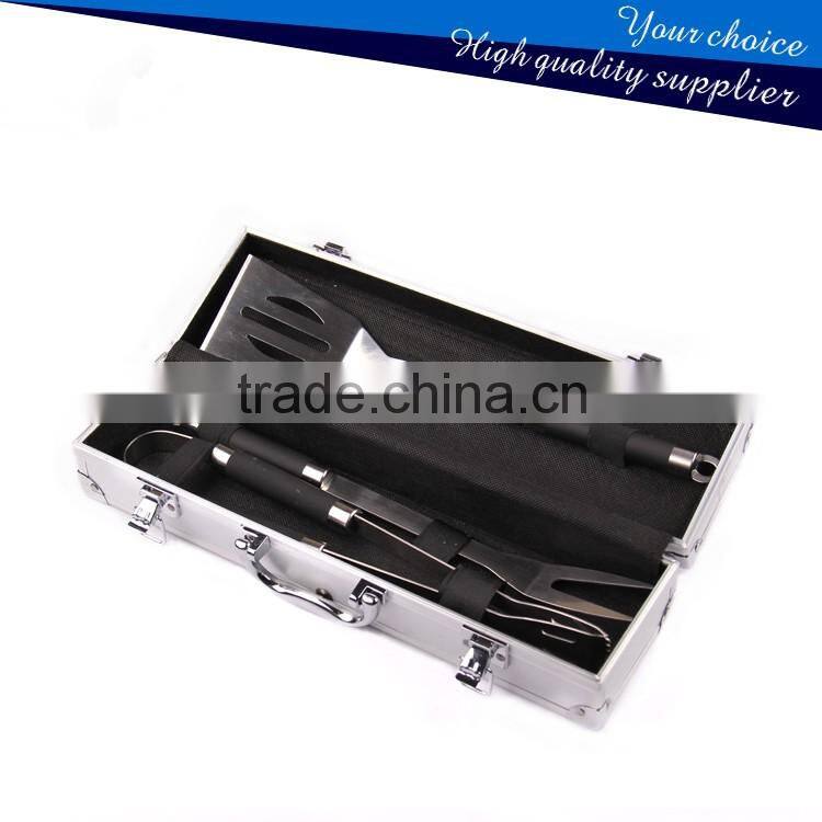 Stainless Steel BBQ Tool 3PC with Aluminium Case
