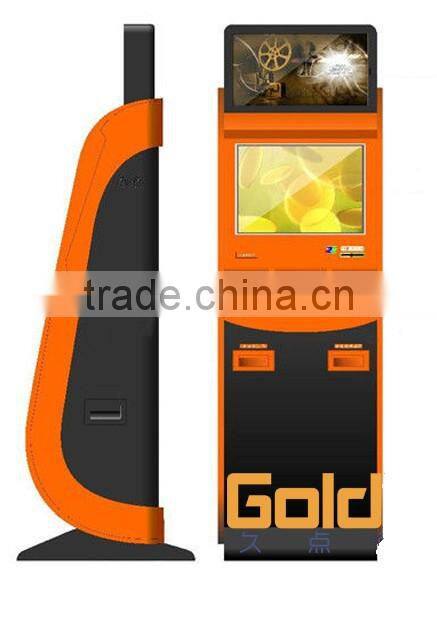 19"21" floor stand self-service electrical terminal for movie tickets,bus ticket,air ticket
