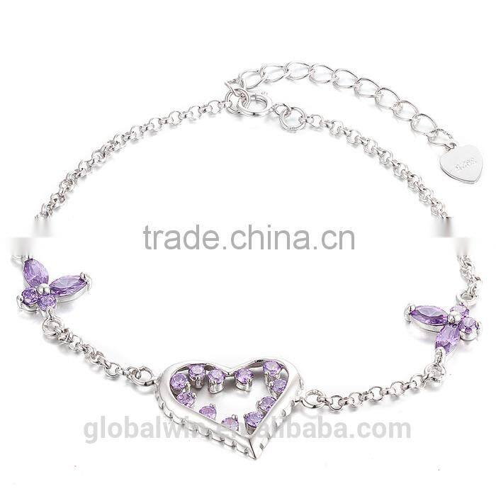 cheap personalised floating charm locket ankle bracelet