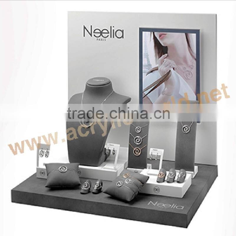 Custom Made High Quality Acrylic/perspex Necklace Jewelry Display Stand, High Quality Desktop Acrylic Display Stand