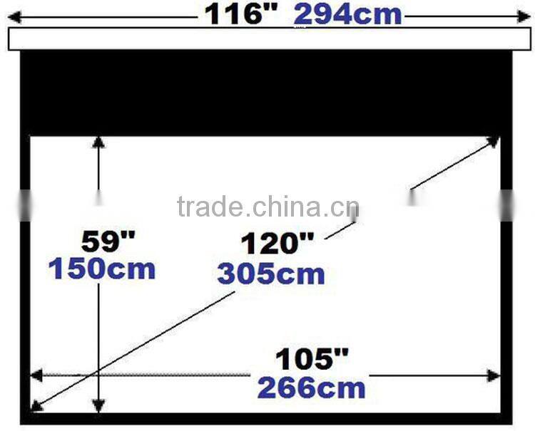 Top quality 120" inches Motorized Projection screen 16:9 Wide Screen Electric window Screen