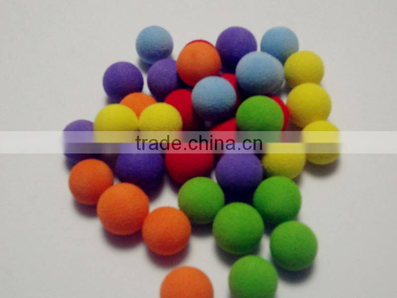 Recyclable packaging foam sponge stainless steel ball with hole