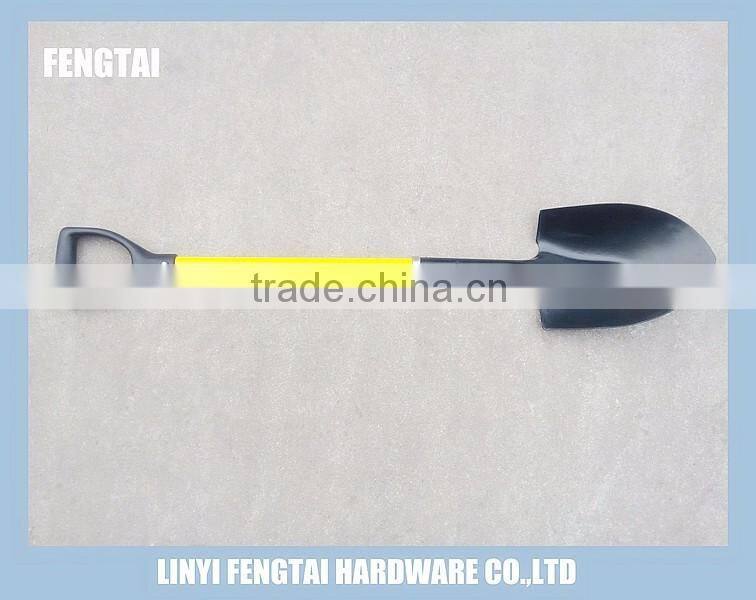 Plastic Grip Round Short Fiberglass Handle Shovel