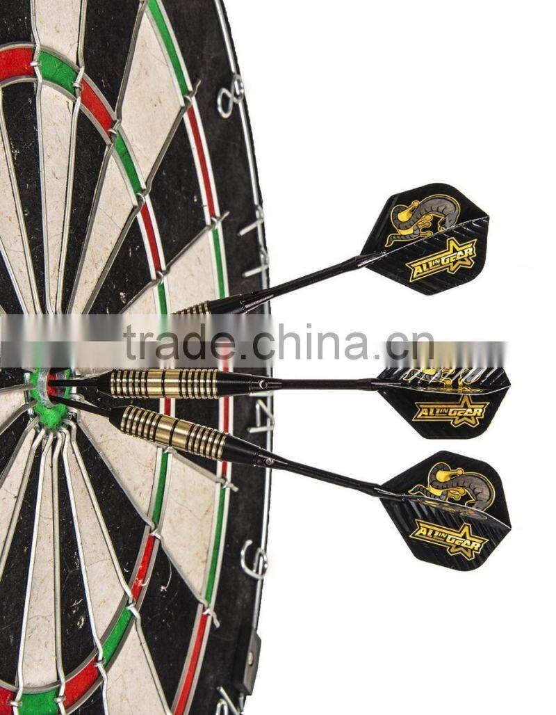 Darts 24 Grams, Brass Barrels And Features Steel Tips, 6 Aluminum Shafts, 3 PET Flights.