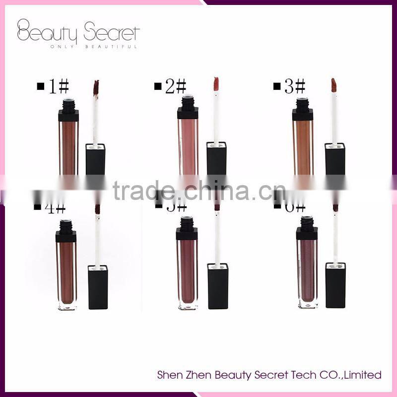 Waterproof Metal color 36 color Matte Lipgloss with custom logo