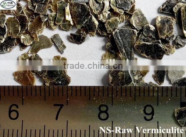 Free Asbestos 0.3-1mm Raw Silver Vermiculite for Foundary, Steel Industry