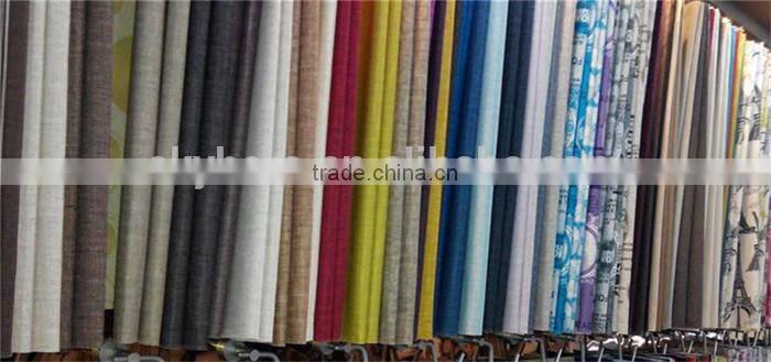 Lastest design colorful imitation linen upholstery fabric for sofa/hotel/engineering