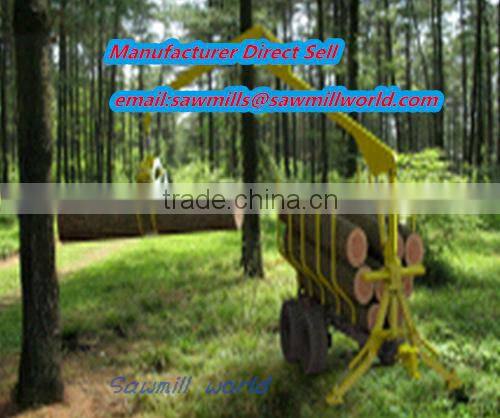 Hot sale1-12ton log trailer with crane log trailer with grapple Grab wood machine