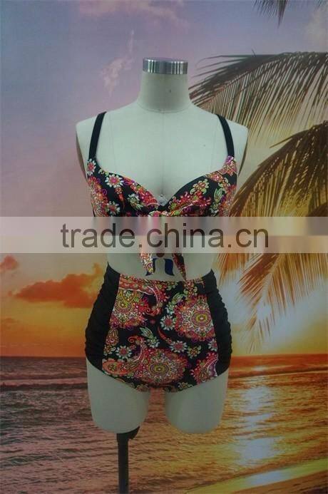 Wholesale 2016 High Waist Swimsuit Swimwear Women Bikini