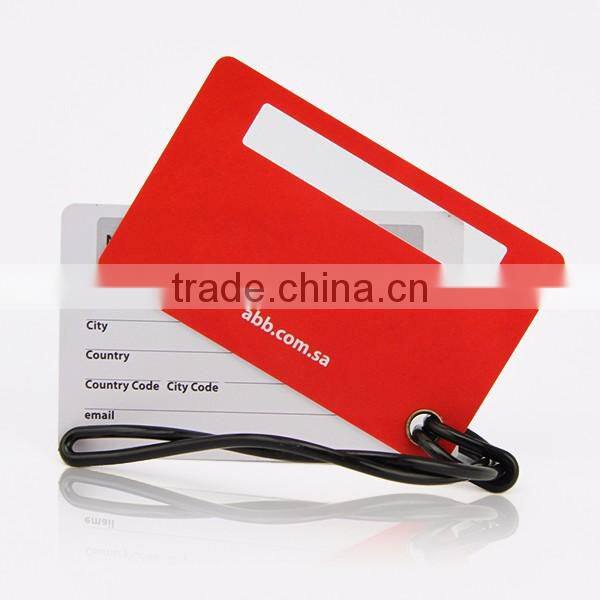 cheap wholesale airplane travel baggage suitcase custom hard plastic pvc luggage tag