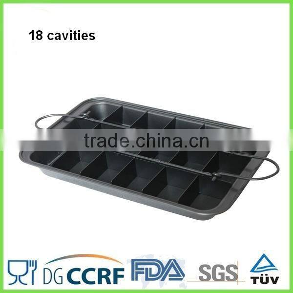 pancake baking pan/carbon steel non-stick sheet pan/baking tray with 18 cavities