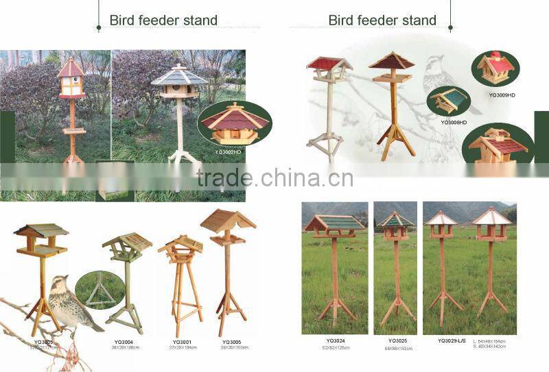 stand wooden bird feeder