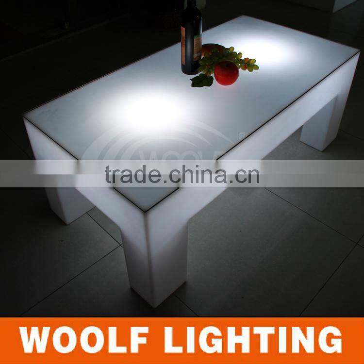 Domestic Fashionable Glowing LED Squre Dinner Table LED Square Furniture