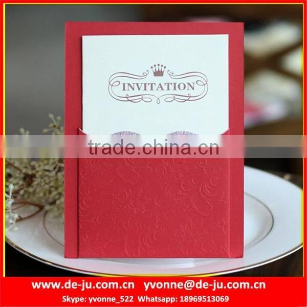 Classic White Laser Wedding Invitation Card