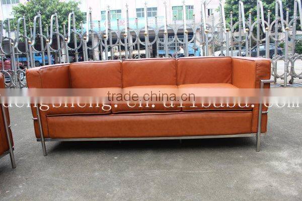 sectional leather sofa furniture BY2105 stainless steel frame