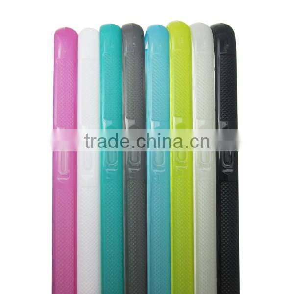 Double color transparent 2 in 1TPU+ PC mobile phone back cover case for Samsung S6