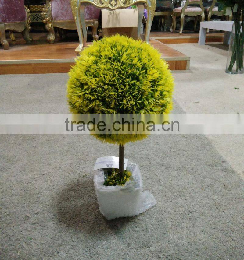 colorful decorative artificial grass ball witn imitation ceramic