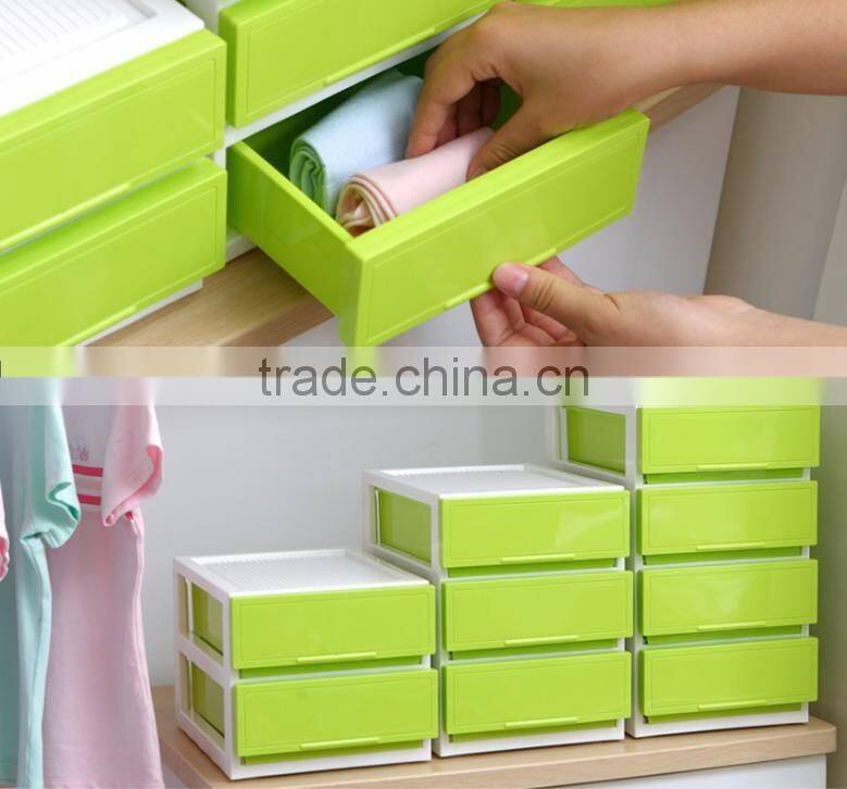hot selling plastic 3 layer tabletop storage drawer