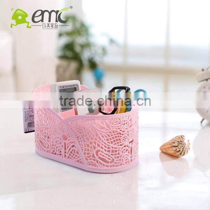 Mini Pen Holder, Mini Plastic Pen Holer with Dividers