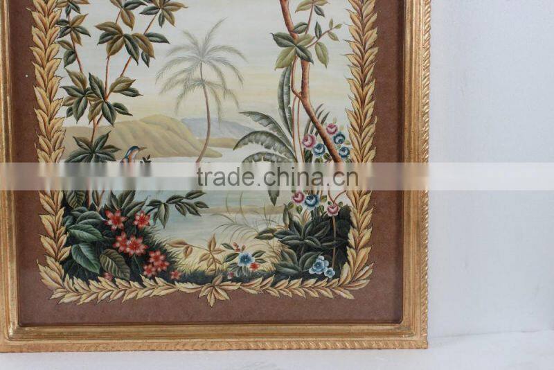 Hand Drawing/Painting with gold leaf frame