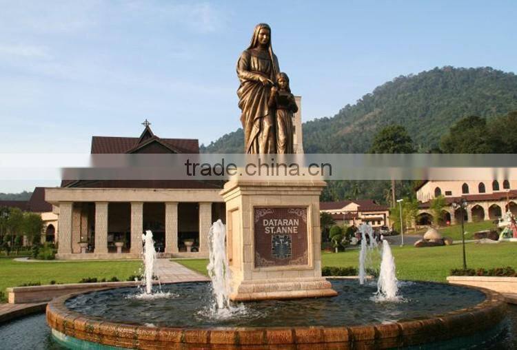 2015 new produced home decoration bronze virgin mary and child statue