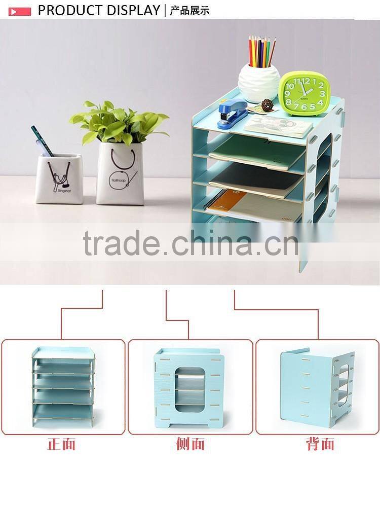 Cosmetics storage box wooden folder storage box /DIY storage rack/letter storage rack