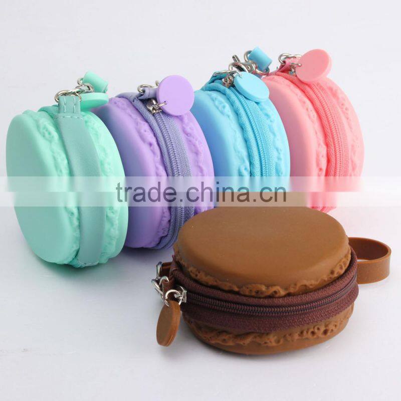 2015silicone Macaron wallet Hot-selling fashionable silicone money pouch and silicon wallet