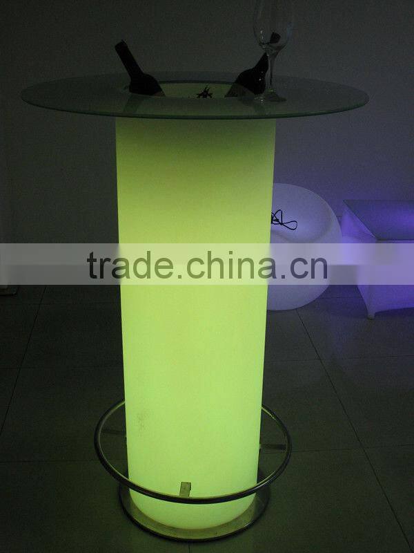 led lighting luminous ice bucket , Fashion outdoor led furniture LED Cocktail Table for LED Event Lighting