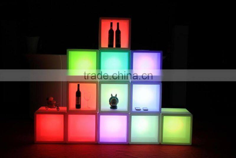 Led wine shelf cube table disco beer storage with RGB 16 color changing
