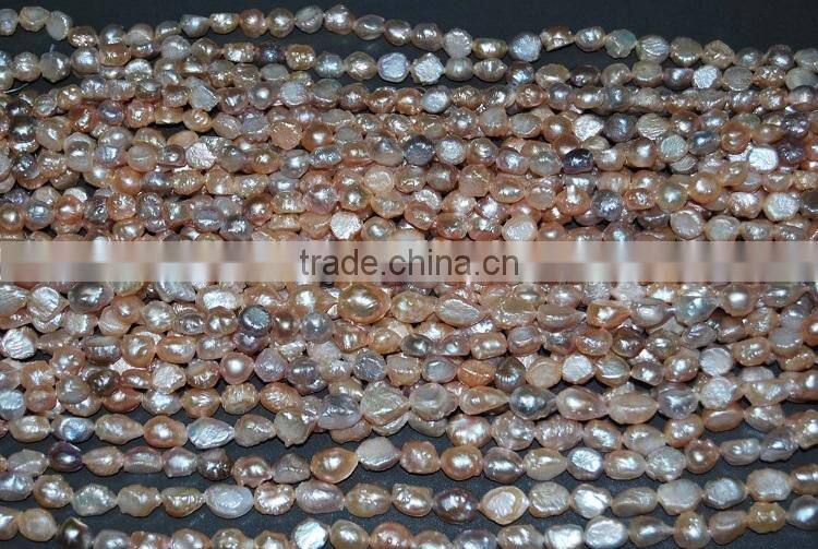 AAA 9-10 mm colored baroque freshwater pearl strand