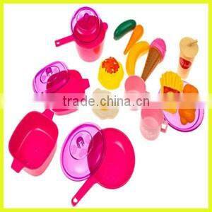 Mini kids pretend play food set funny plastic meat tray food toy in kitchen