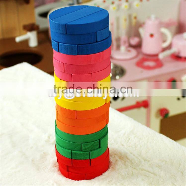 wholesale children educational wooden stacking blocks game W13D119