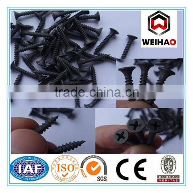 Cross flat head black phosphate self drilling drywall concrete screw