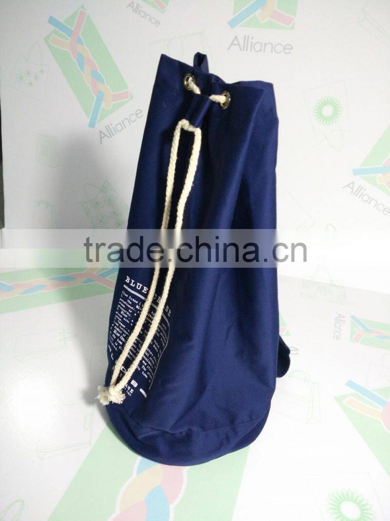 Hot sell fashion outdoor camping travel bag big round bucket message bag unisex canvas backpacks