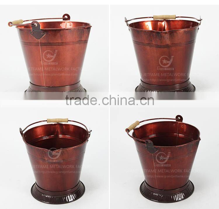 Garden galvanized or iron landscape pots planters landscaping cheap flower potswith handle