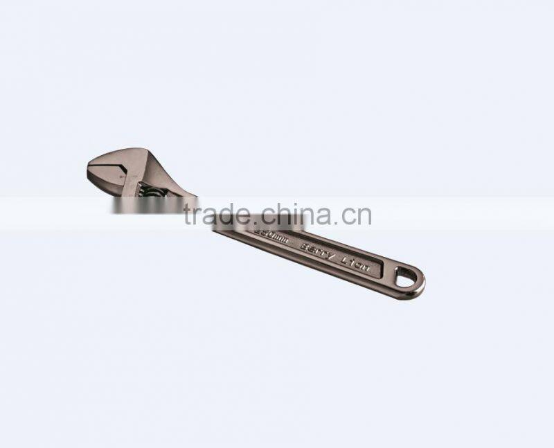 Berrylion 10" Nickel Alloy Black Adjustable Wrench Pearl Nickel Adjustable Wrench
