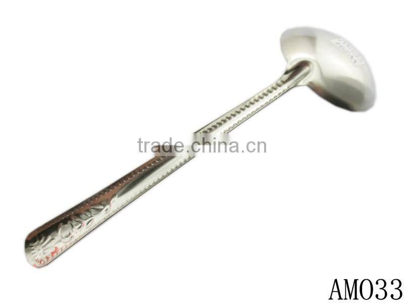 Laced 410 stainless steel kitchenware circle oil spoon
