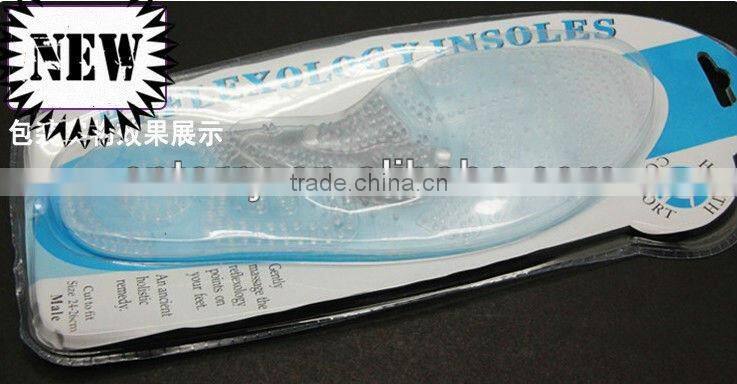 Transparent magnetic massage insoles