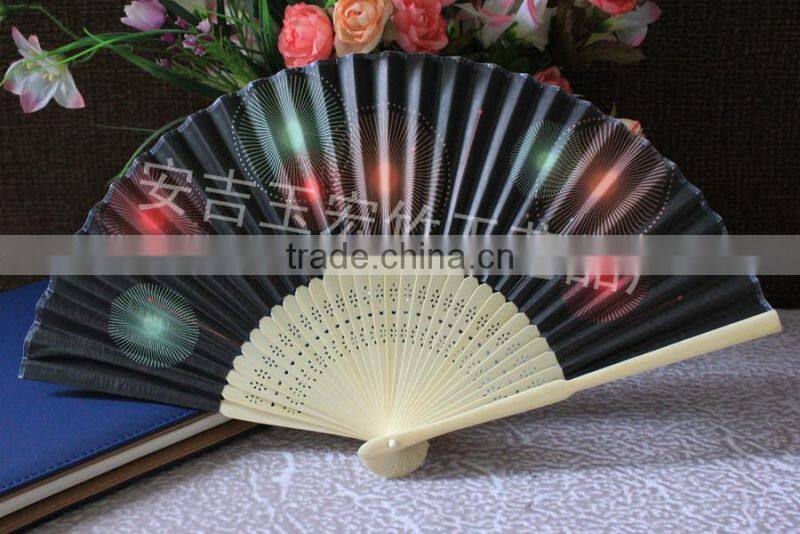 Customized bamboo paper fan