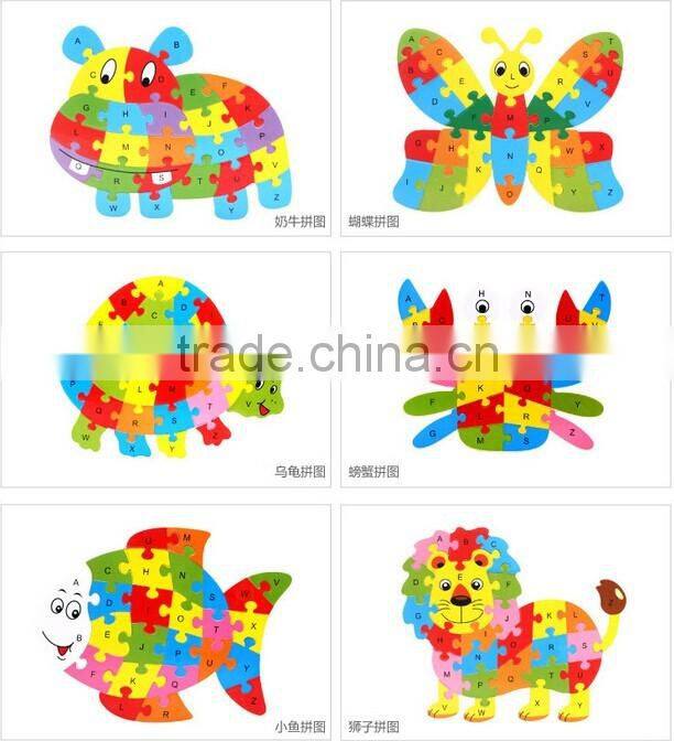 Wooden 26pcs Letter Jigsaw Puzzles For Kids Educational And Learning Toys