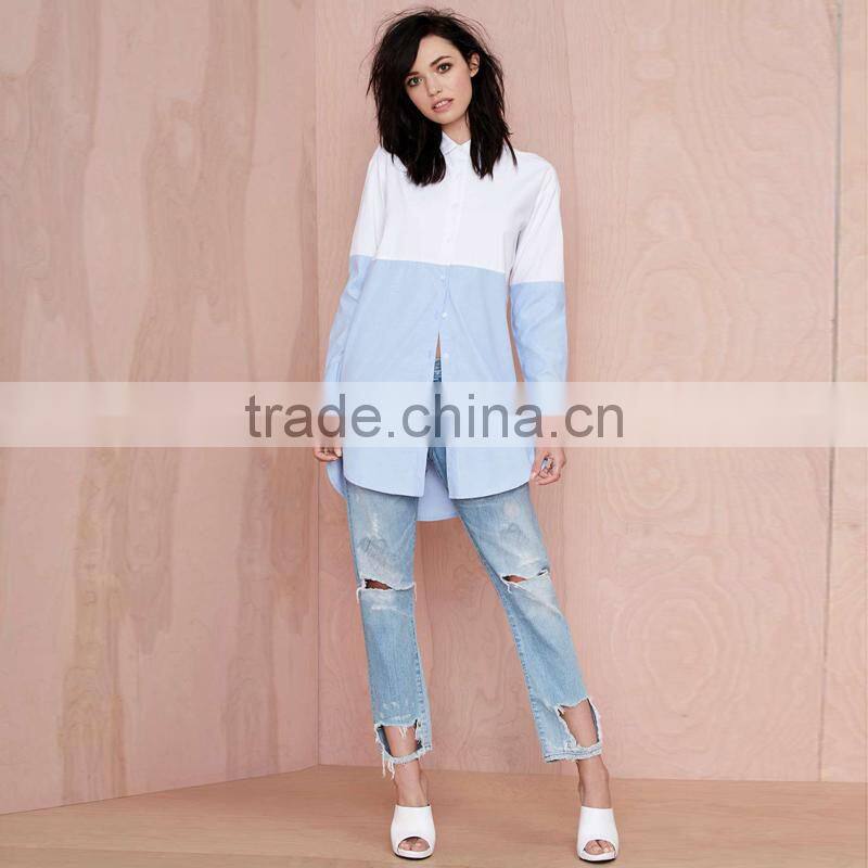 New fashion women long shirt wholesale price