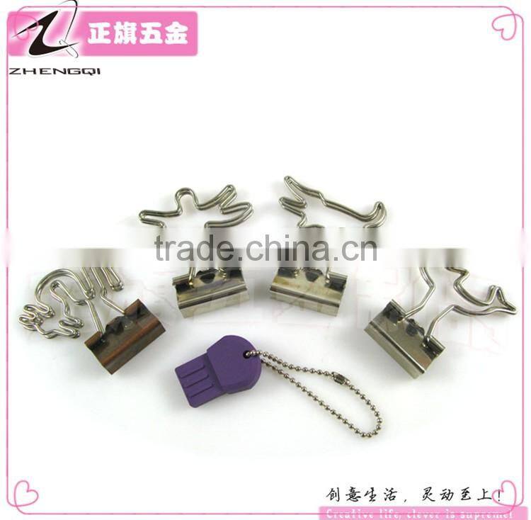 Round transparent PP box with assorted OEM shapes metal paper clips