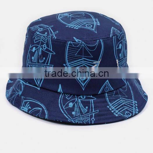 Blue custom blank colorful school bucket hat