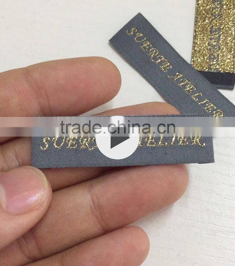 2016 Hot sales custom high density damask Woven Labels clothing labels
