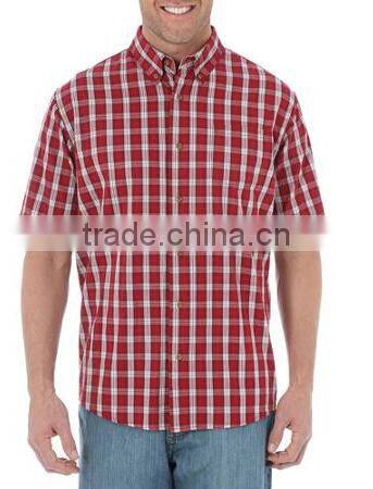 Men's Short Sleeve Woven 100%cotton Shirt