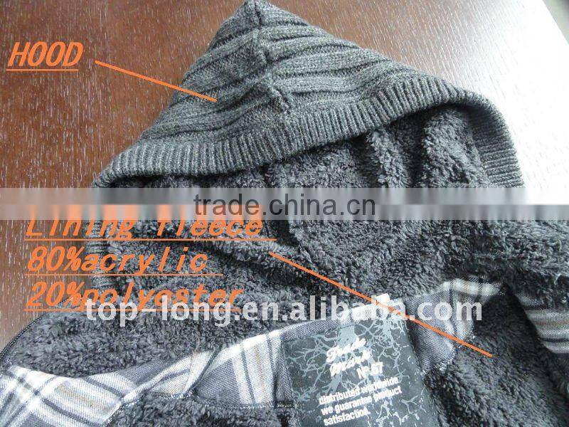 MAN SWEATER WITH HOOD CARDIGAN