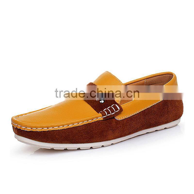 male casual shoes fashion new model style from china factory, high quality men casual peas shoes sample with leather